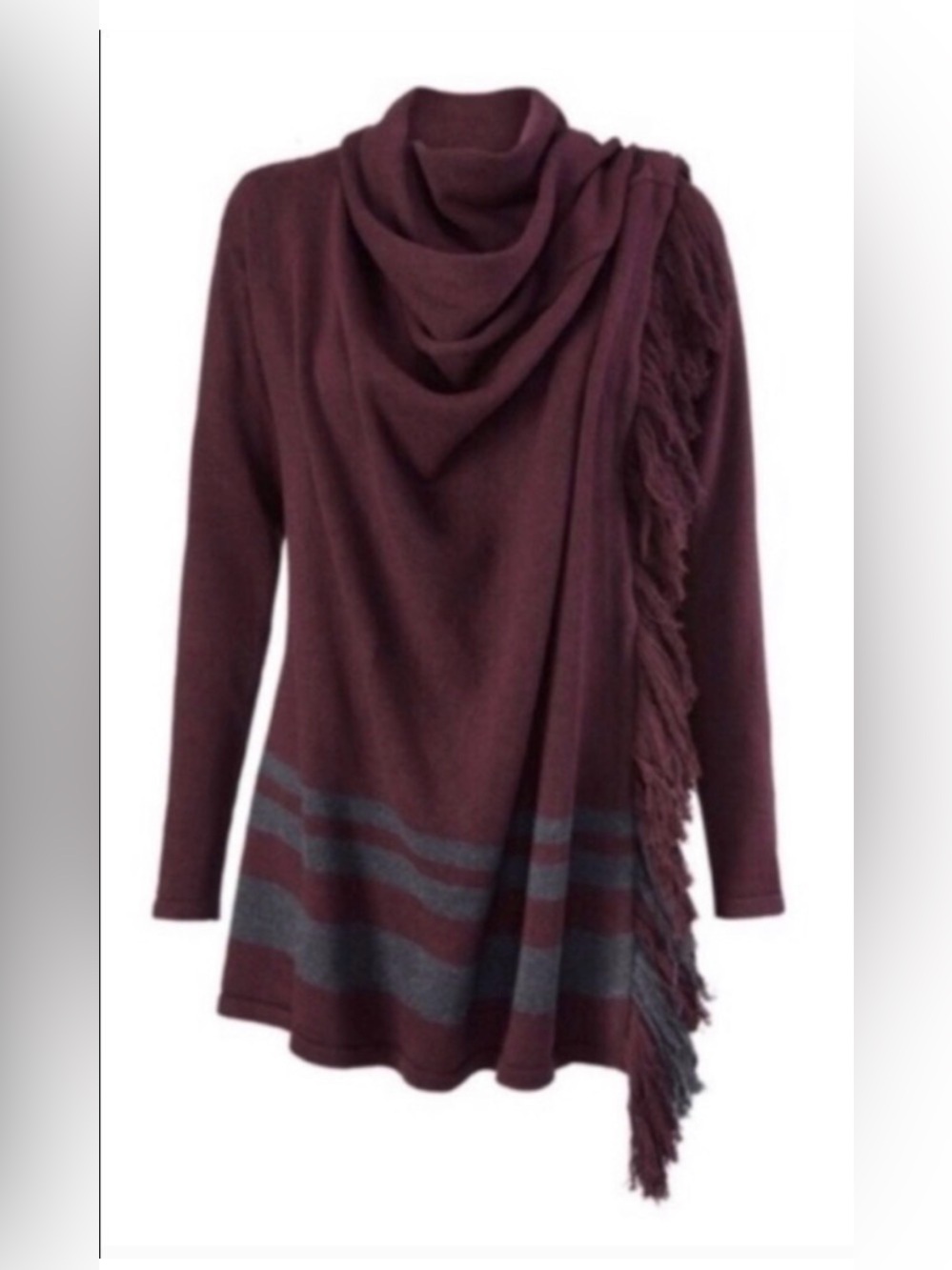 Cabi fringe wrap cardigan